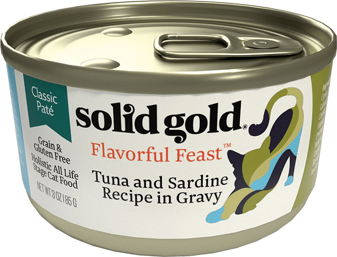 Solid Gold Flavorful Feast With Tuna And Sardine In Gravy